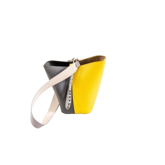 Find Kapoor Yellow Gray Pingo Bag 20 Artificial Leather Shoulder Tote Strap - Picture 16 of 16